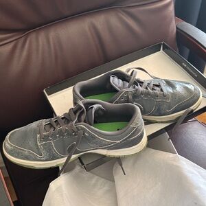 Nike Gray and Green Men's Sneakers